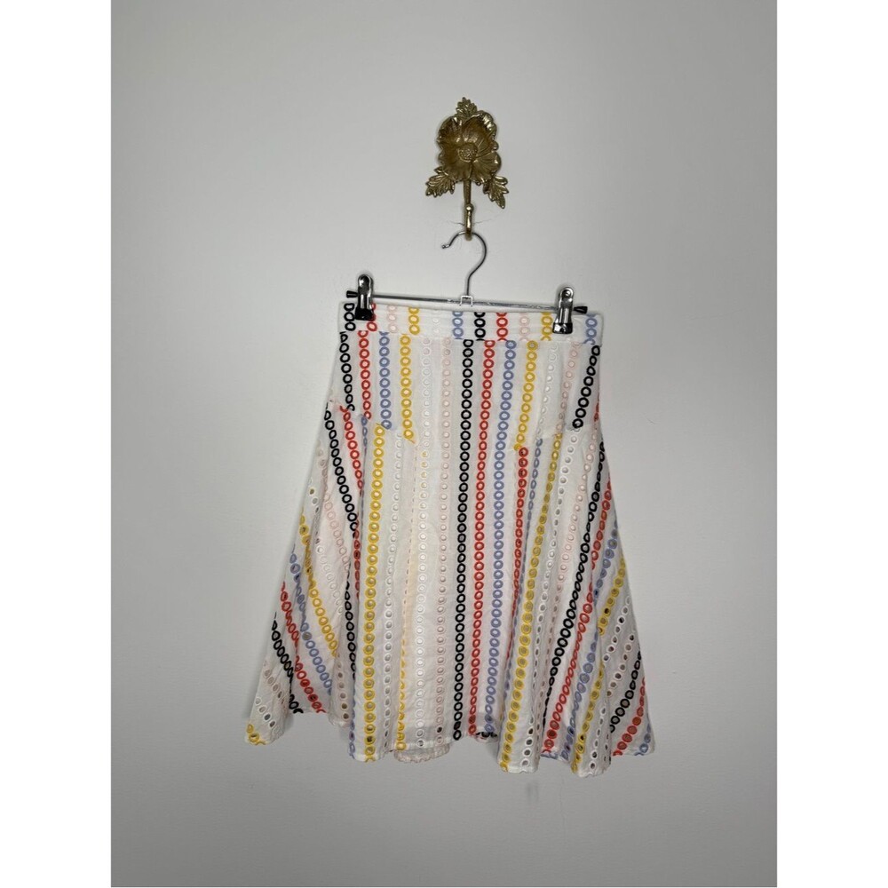 Eva Franco Colorful Eyelet Skirt 0